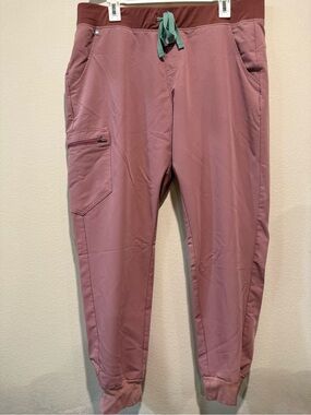 Women’s Jogger Pants in Dusty Rose with Contrast Waist Tie